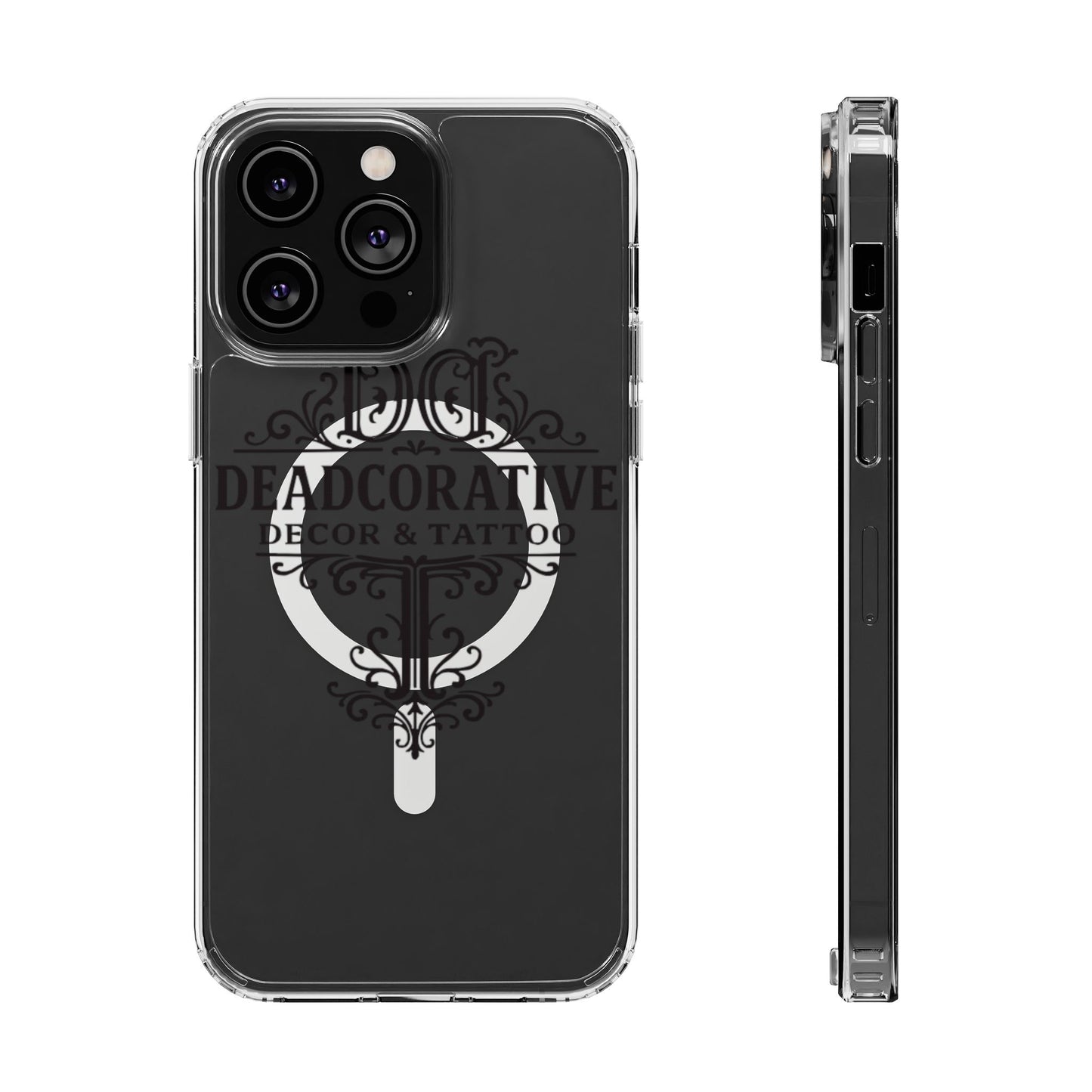 DeadCorative Logo Clear Magnetic Phone Case — Deadcorative Decor & Tattoo Logo