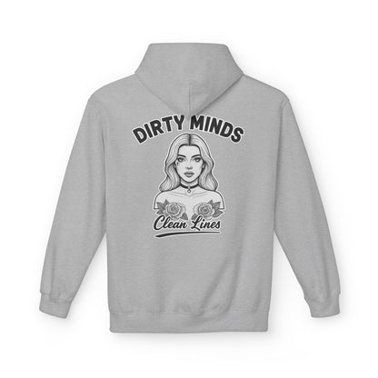 Dirty Minds Clean Lines Hoodie — Deadcorative Pullover Hoodie