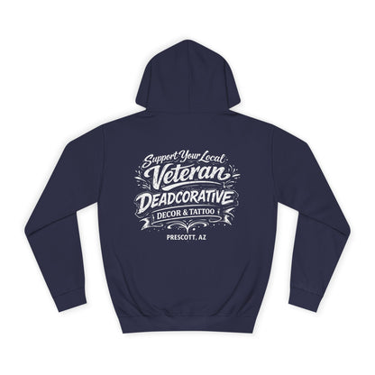'Support Your Local Veteran' Graphic Hoodie – Deadcorative Graphic Pullover
