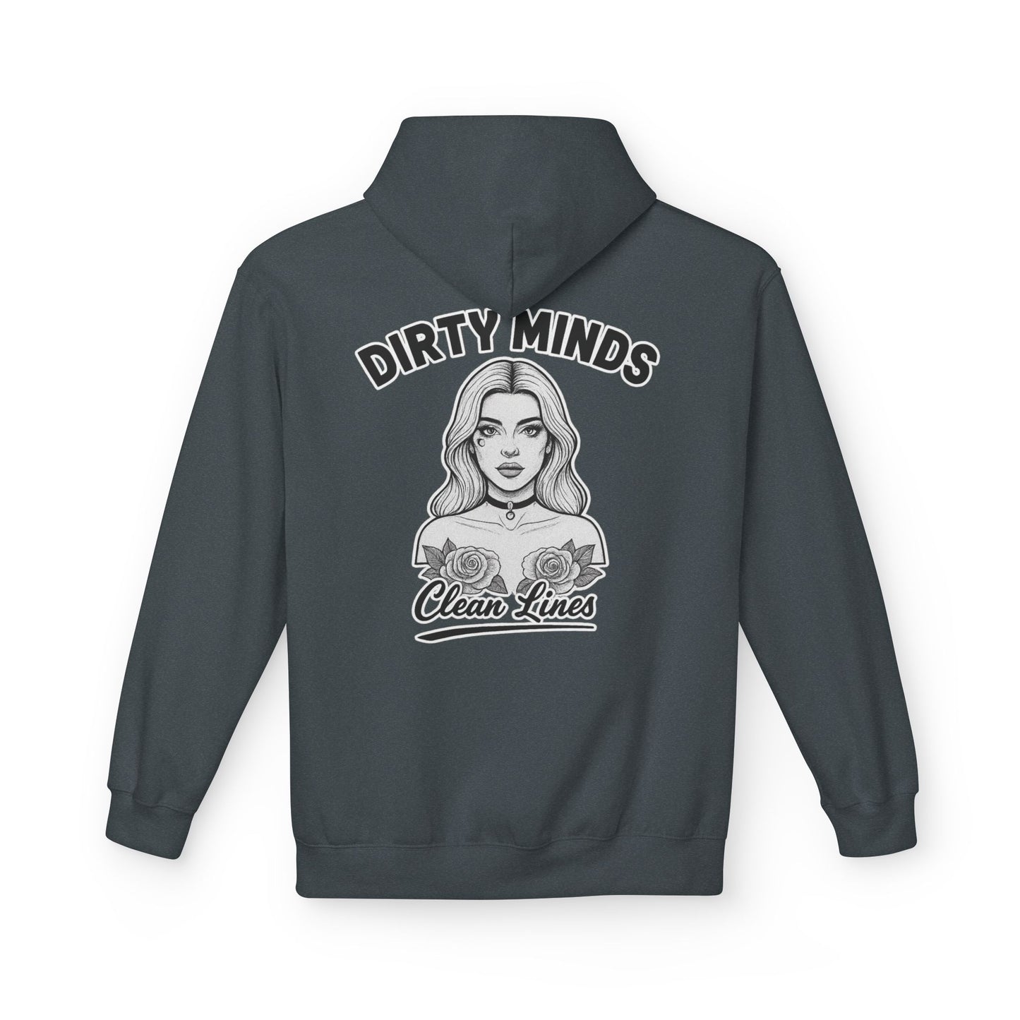 Dirty Minds Clean Lines Hoodie — Deadcorative Pullover Hoodie