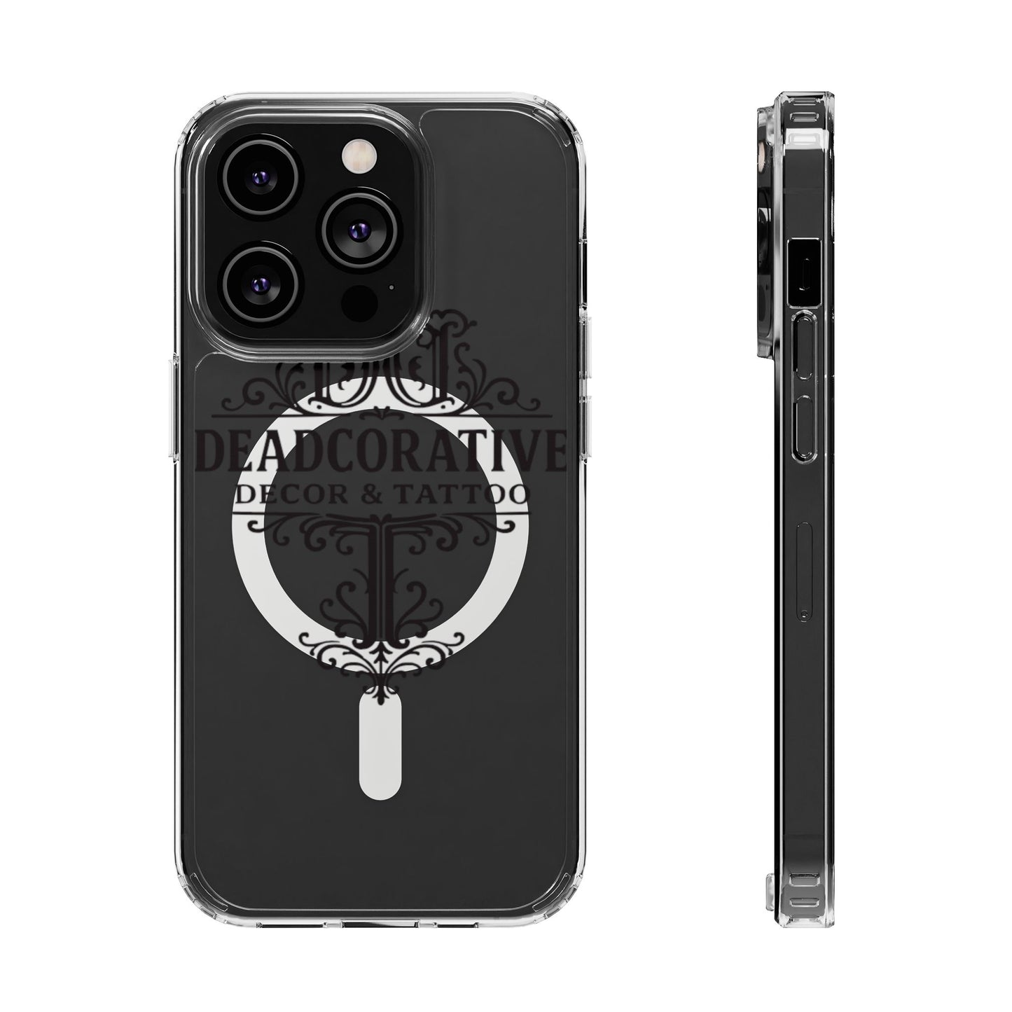 DeadCorative Logo Clear Magnetic Phone Case — Deadcorative Decor & Tattoo Logo