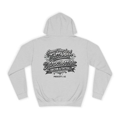 'Support Your Local Tattooer' Hoodie — Deadcorative Graphic Pullover