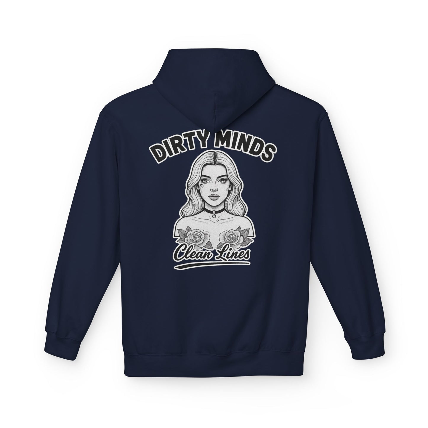 Dirty Minds Clean Lines Hoodie — Deadcorative Pullover Hoodie