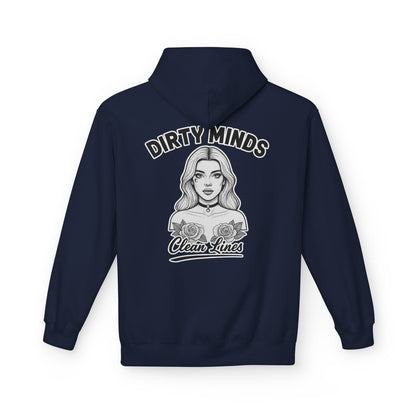 Dirty Minds Clean Lines Hoodie — Deadcorative Pullover Hoodie