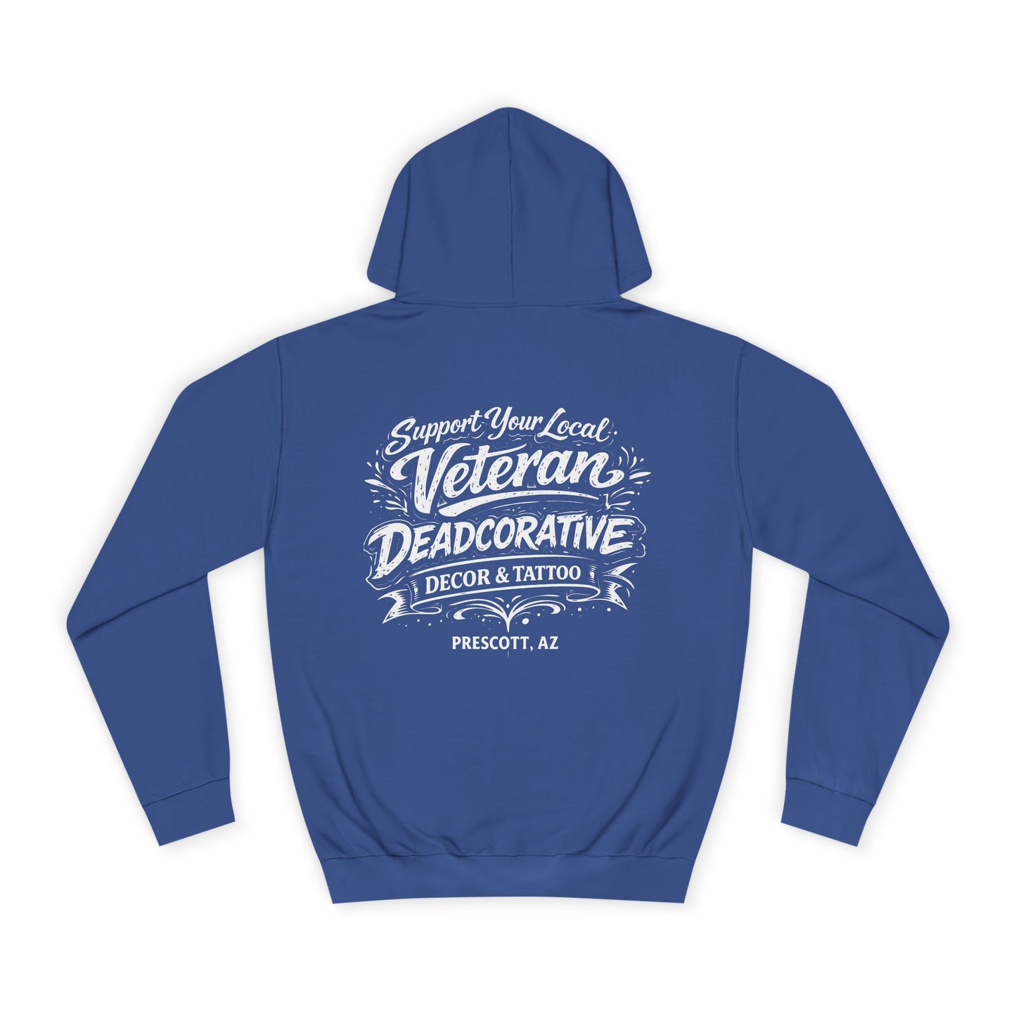 'Support Your Local Veteran' Graphic Hoodie – Deadcorative Graphic Pullover