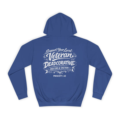 'Support Your Local Veteran' Graphic Hoodie – Deadcorative Graphic Pullover