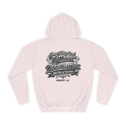 'Support Your Local Tattooer' Hoodie — Deadcorative Graphic Pullover