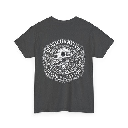 DeadCorative Logo Tee — “Deadcorative Decor & Tattoo” Graphic T-Shirt