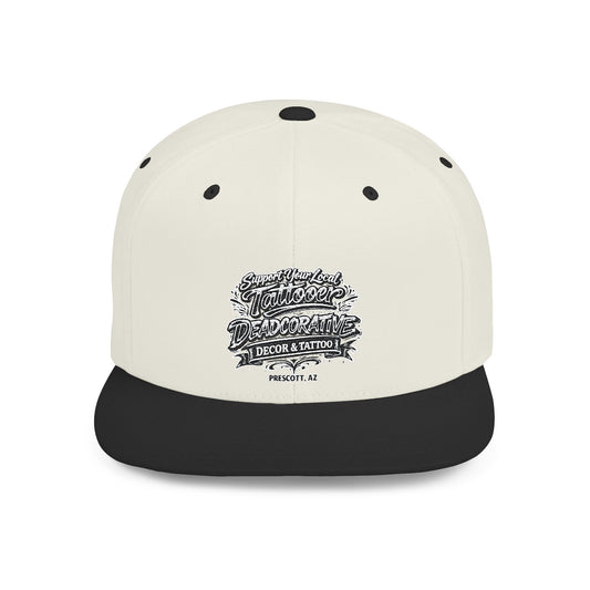 ‘Support Your Local Tattooer’ Snapback Hat — Deadcorative Flat Bill Cap