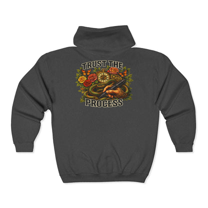'Trust The Process' Zip Hoodie —  DeadCorative Graphic Zip Up Jacket