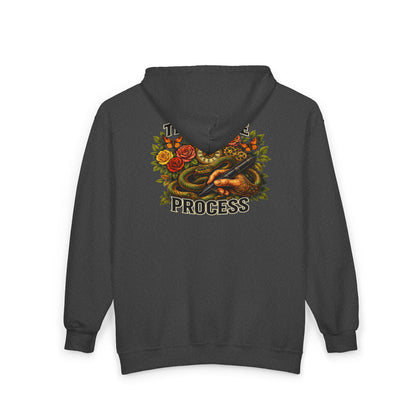 'Trust The Process' Zip Hoodie —  DeadCorative Graphic Zip Up Jacket
