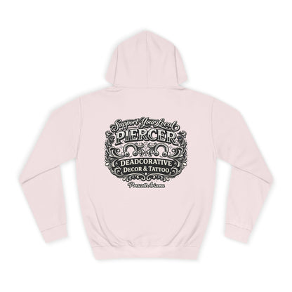 'Support Your Local Piercer' Hoodie — Deadcorative Graphic Pull-Over Hoodie