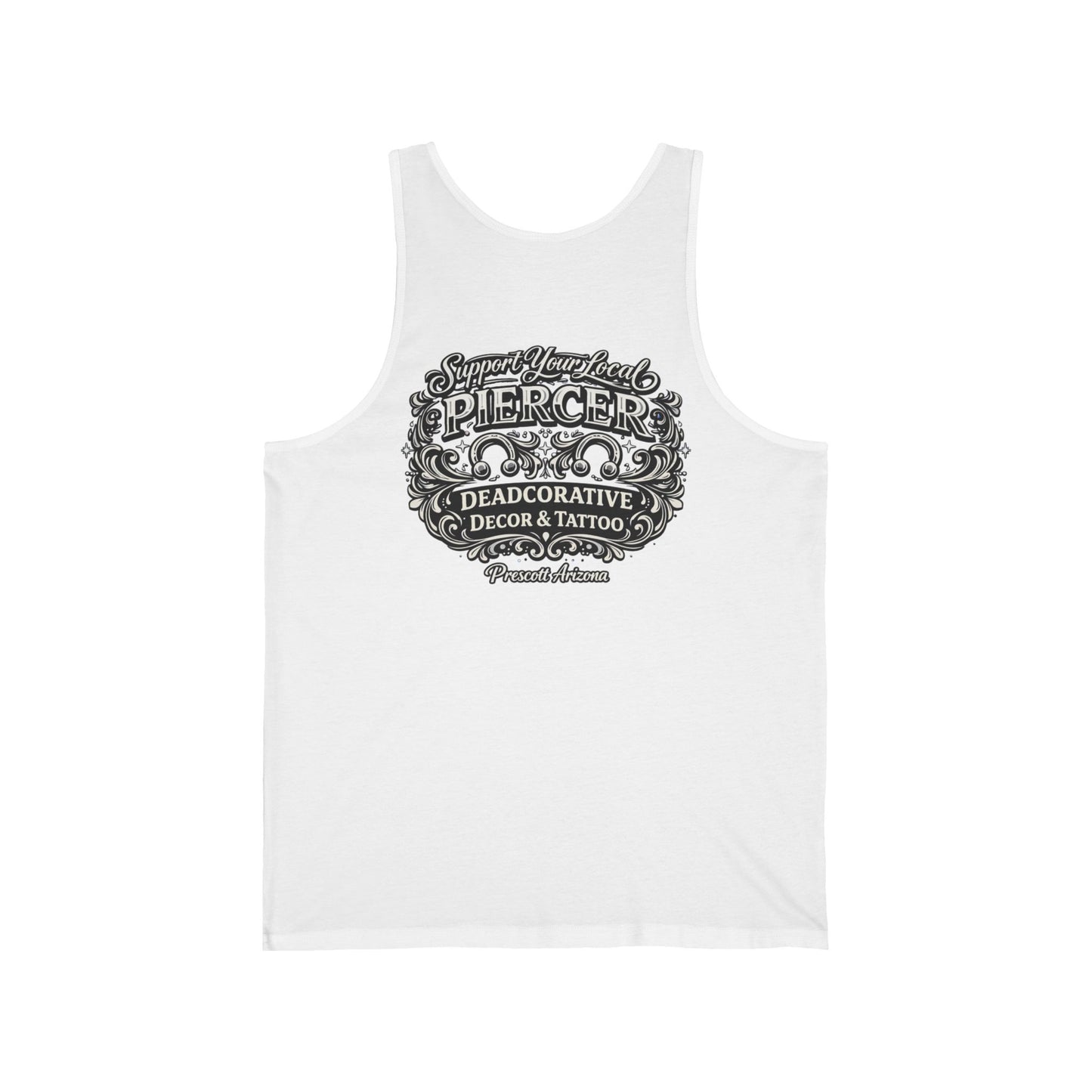'Support Your Local Piercer" Tank Top — Deadcorative Graphic Tank Top
