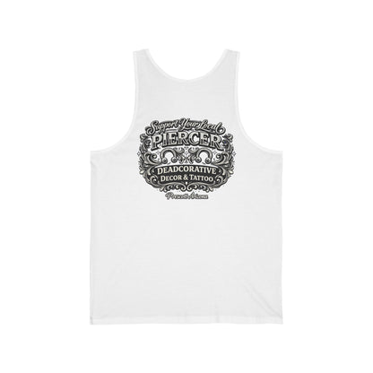 'Support Your Local Piercer" Tank Top — Deadcorative Graphic Tank Top
