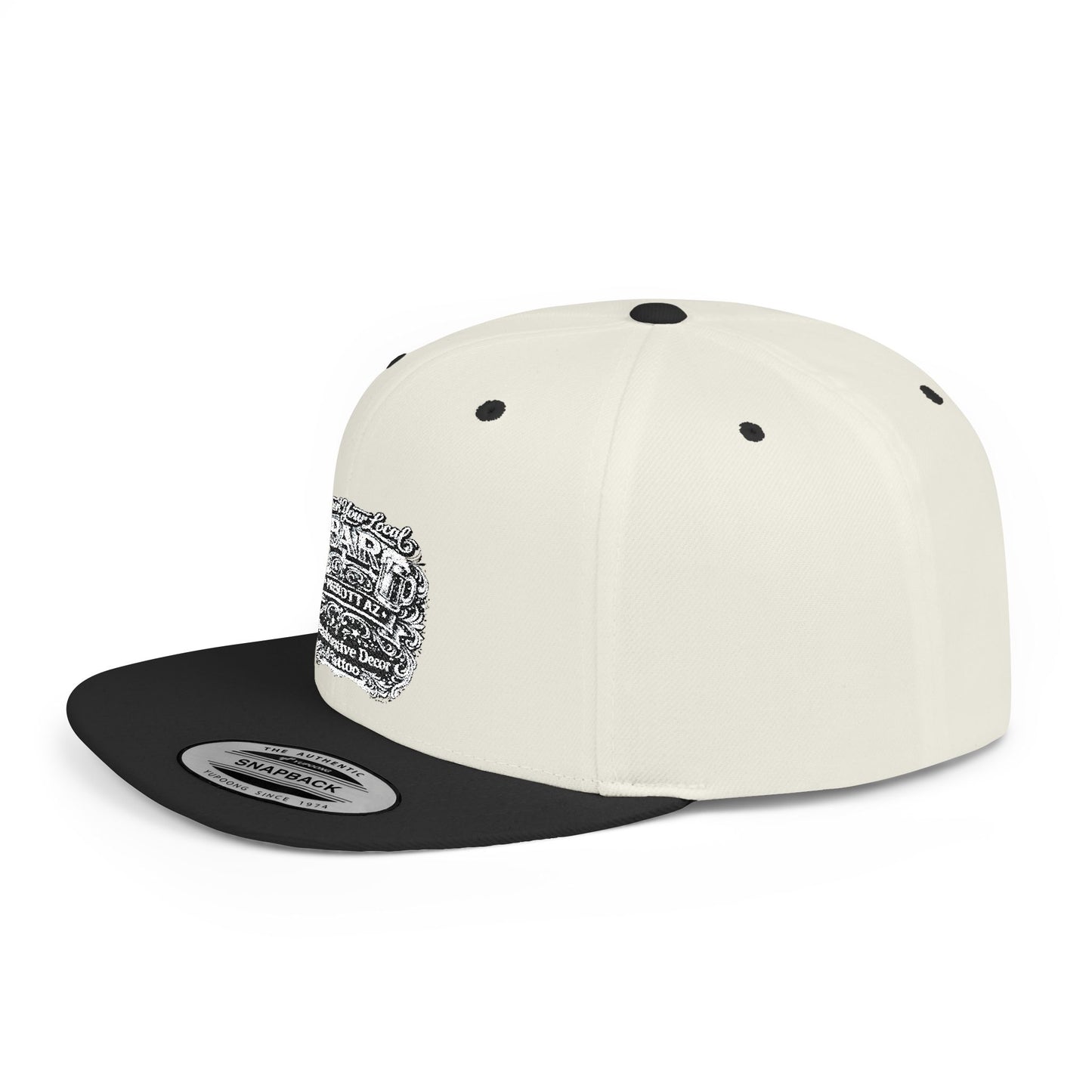 ‘Support Your Local Bar’ Flat Bill SnapBack Hat - Deadcorative Flat Bill Snapback Hat