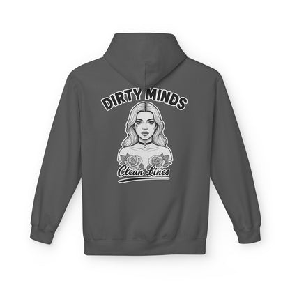 Dirty Minds Clean Lines Hoodie — Deadcorative Pullover Hoodie