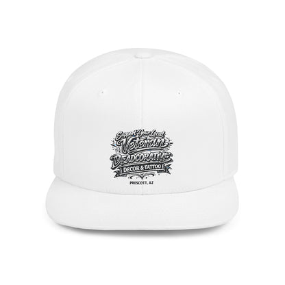‘Support Your Local Veteran’ Flat Bill Snapback Hat — Deadcorative SnapBack Cap
