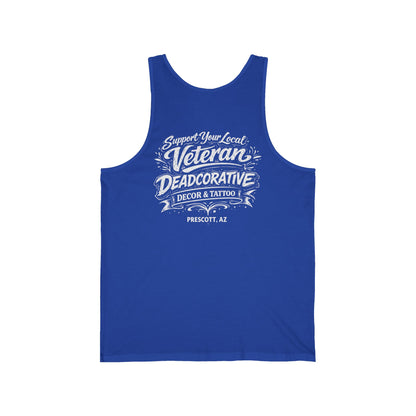 'Support Your Local Veteran' Graphic Tank Top — Deadcorative Graphic Tank Top