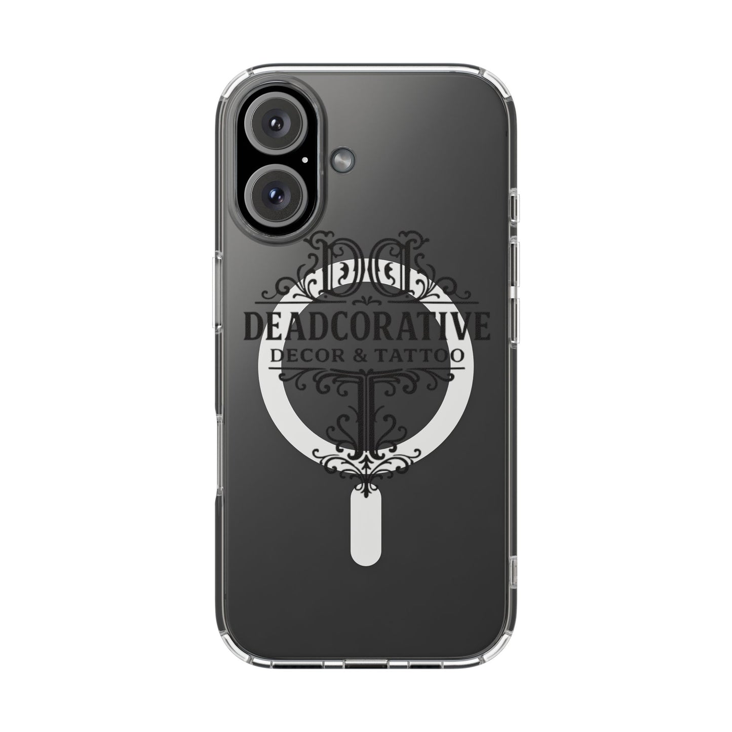DeadCorative Logo Clear Magnetic Phone Case — Deadcorative Decor & Tattoo Logo