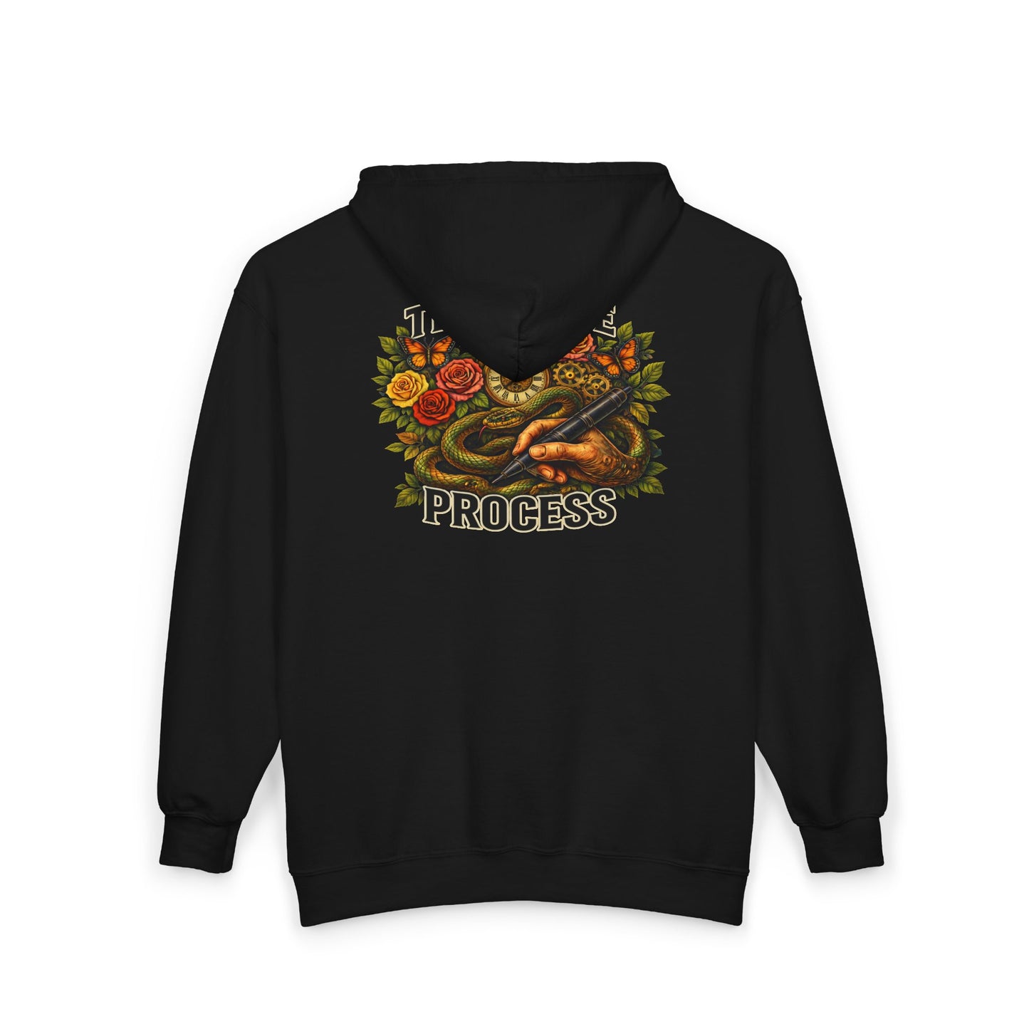 'Trust The Process' Zip Hoodie —  DeadCorative Graphic Zip Up Jacket