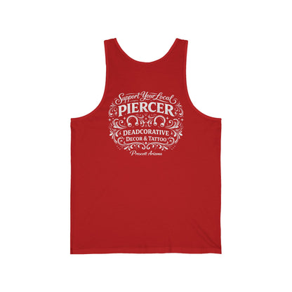 'Support Your Local Piercer" Tank Top — Deadcorative Graphic Tank Top