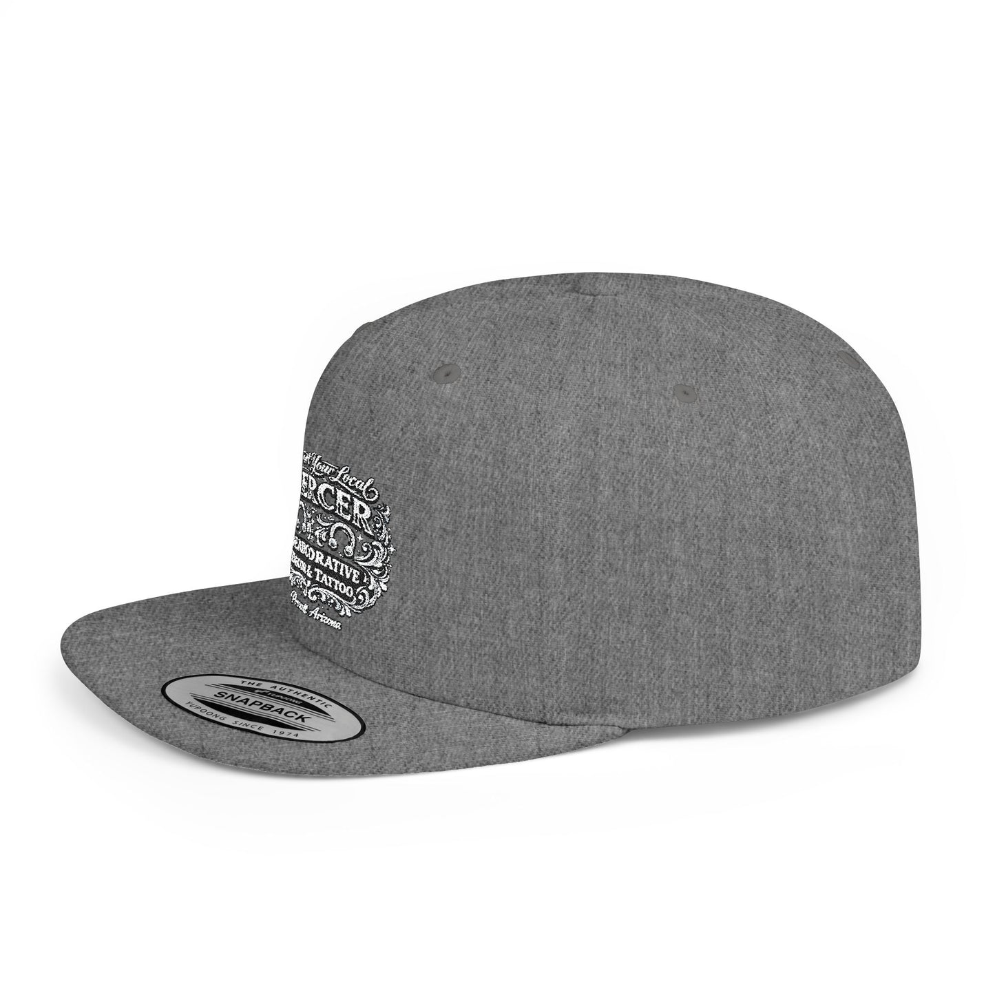 ‘Support Your Local Piercer’ Snapback Hat - Deadcorative Flat Bill SnapBack Hat