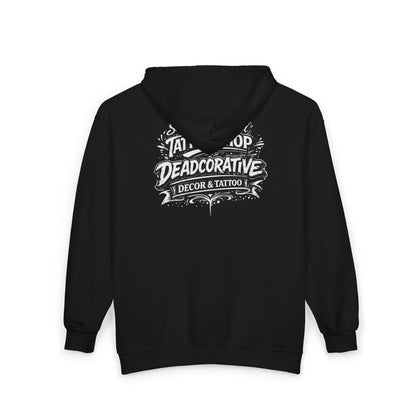 ‘Support Your Local Tattoo Shop’ Full-Zip Jacket — Deadcorative Graphic Zip-Up Jacket