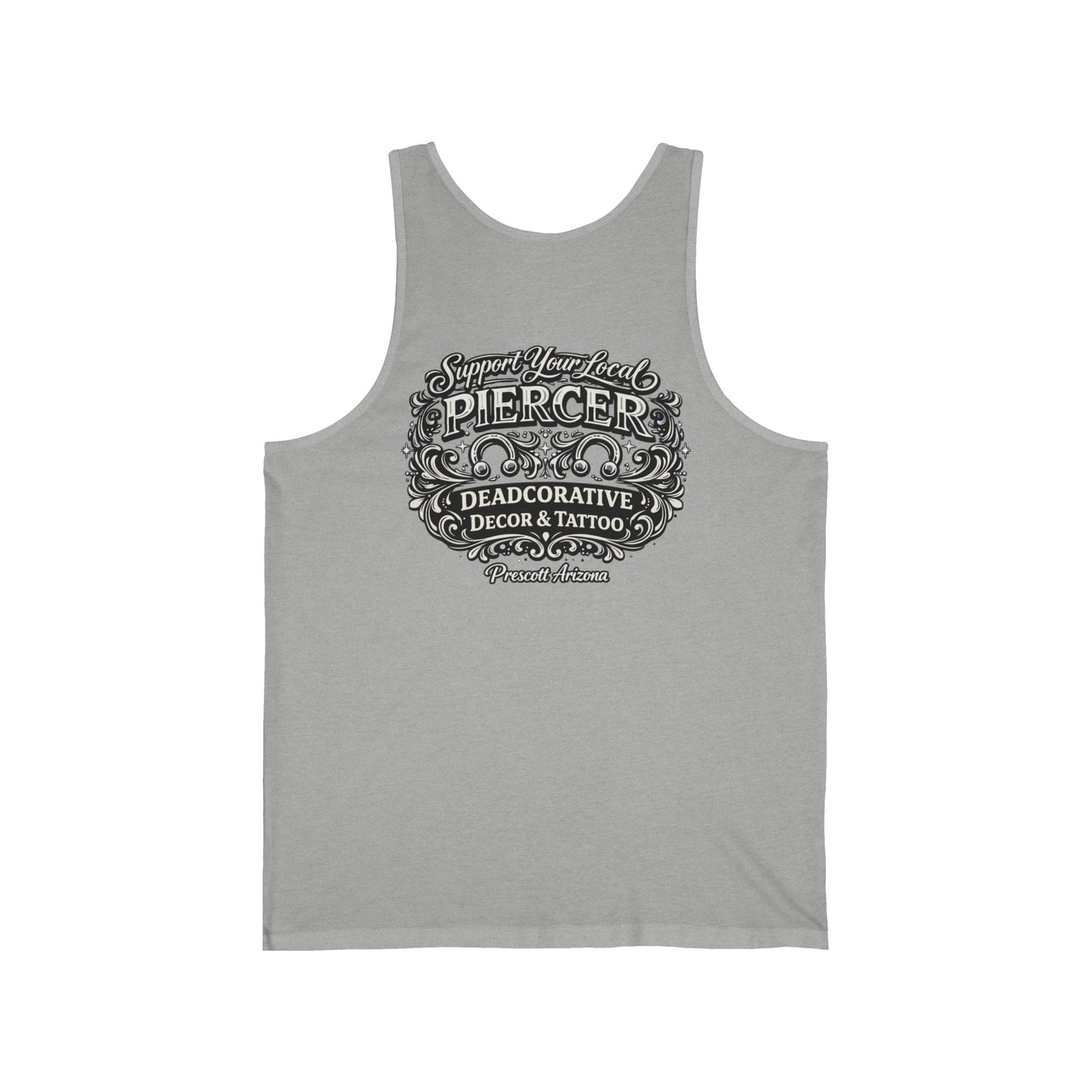 'Support Your Local Piercer" Tank Top — Deadcorative Graphic Tank Top