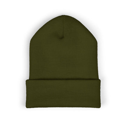 Embroidered 'Deadcorative' Classic Cuffed Beanie — Minimal Logo Knit Hat