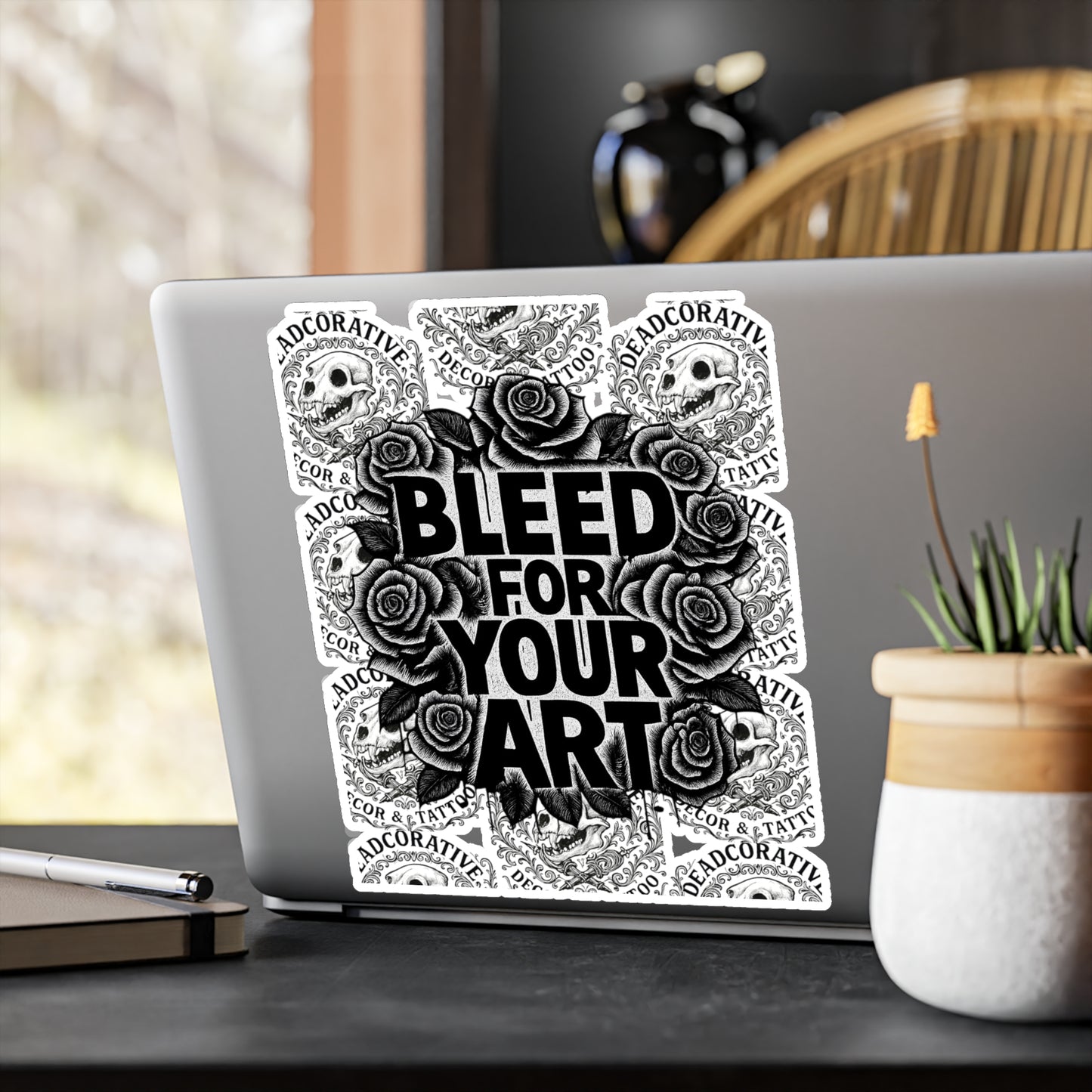 'Bleed For Your Art' Vinyl Sticker Sheet - DeadCorative Shop Vinyl Sticker