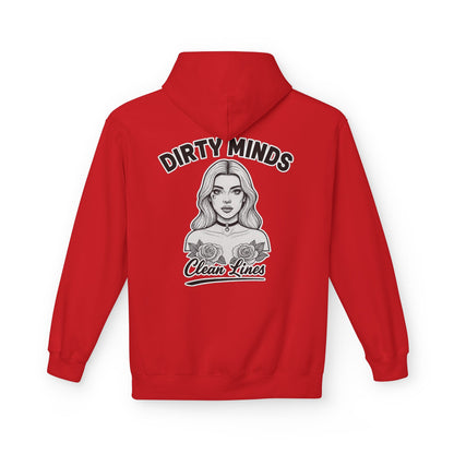 Dirty Minds Clean Lines Hoodie — Deadcorative Pullover Hoodie