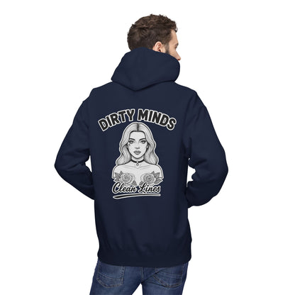 Dirty Minds Clean Lines Hoodie — Deadcorative Pullover Hoodie