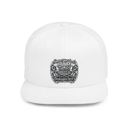 ‘Support Your Local Bar’ Flat Bill SnapBack Hat - Deadcorative Flat Bill Snapback Hat