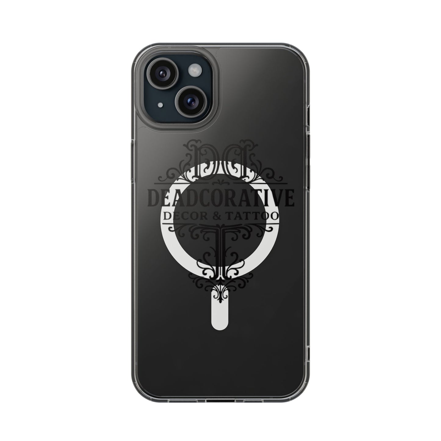DeadCorative Logo Clear Magnetic Phone Case — Deadcorative Decor & Tattoo Logo