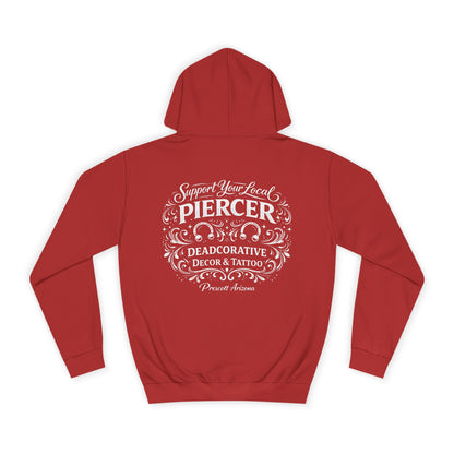 'Support Your Local Piercer' Hoodie — Deadcorative Graphic Pull-Over Hoodie