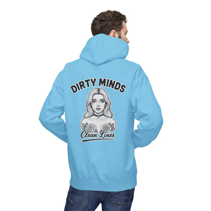 Dirty Minds Clean Lines Hoodie — Deadcorative Pullover Hoodie