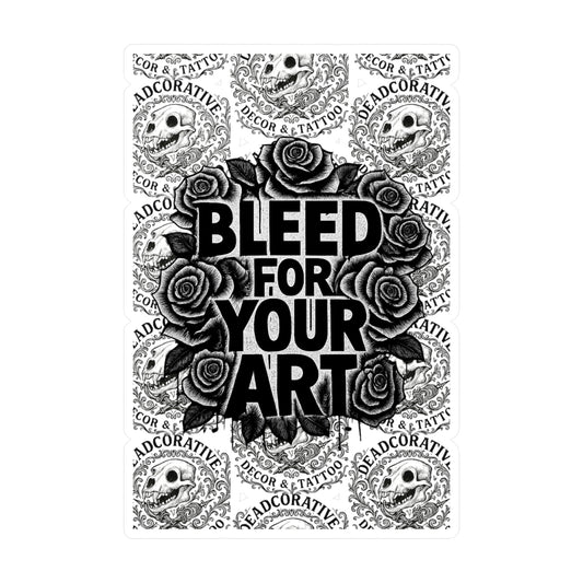 'Bleed For Your Art' Vinyl Sticker Sheet - DeadCorative Shop Vinyl Sticker