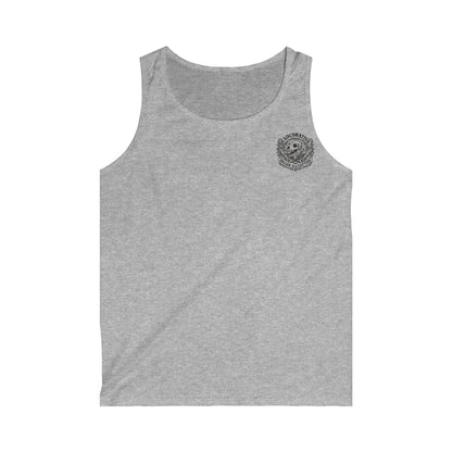 Tank Top — 'Deadcorative Decor & Tattoo' Gothic Skull Chest & Back Graphic
