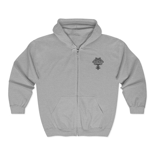 DeadCorative Logo Zip Hoodie – DeadCorative Graphic Full-Zip Hooded Sweatshirt