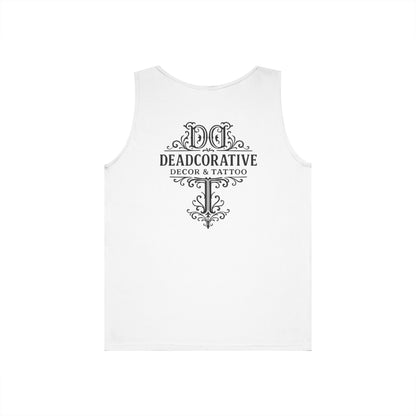 Deadcorative Logo Tank Top — "Deadcorative Decor & Tattoo" Chest & Back Print