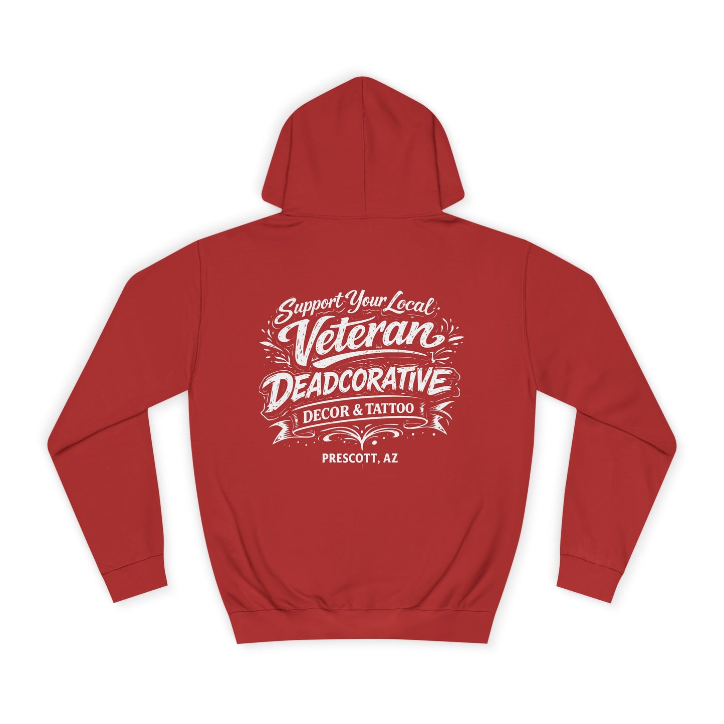 'Support Your Local Veteran' Graphic Hoodie – Deadcorative Graphic Pullover