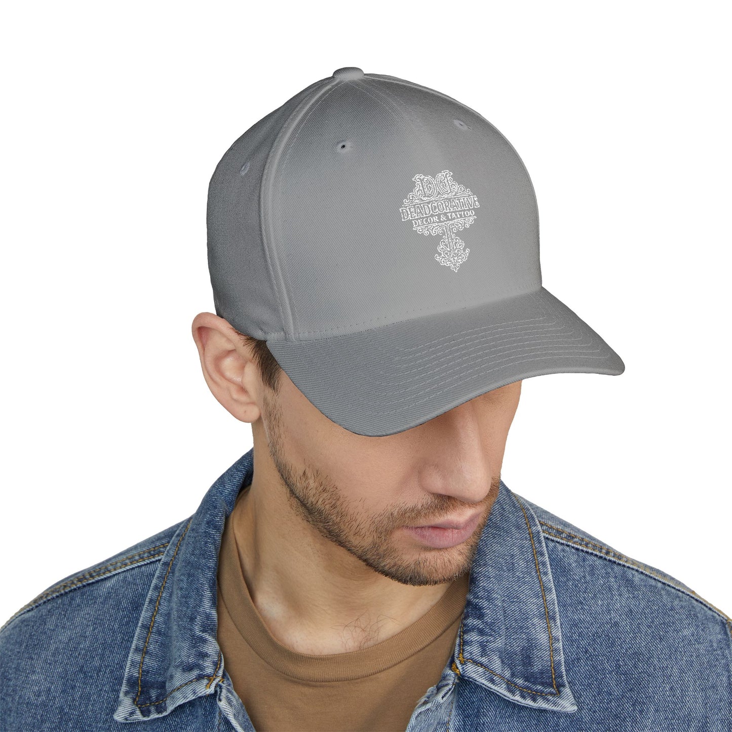 Deadcorative Embroidered Logo Cap — Structured Closed-Back Baseball Hat
