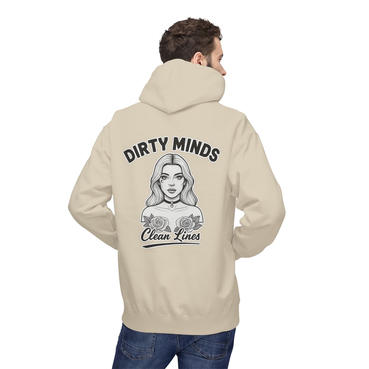 Dirty Minds Clean Lines Hoodie — Deadcorative Pullover Hoodie