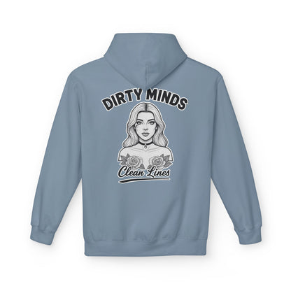 Dirty Minds Clean Lines Hoodie — Deadcorative Pullover Hoodie
