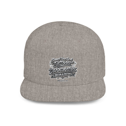 ‘Support Your Local Tattooer’ Snapback Hat — Deadcorative Flat Bill Cap