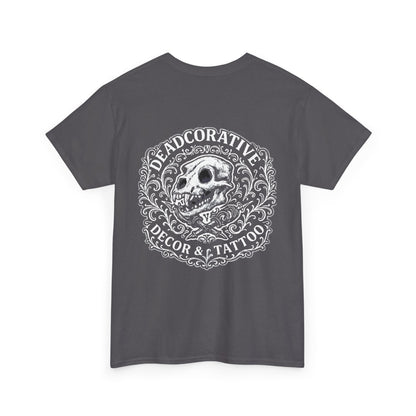DeadCorative Logo Tee — “Deadcorative Decor & Tattoo” Graphic T-Shirt