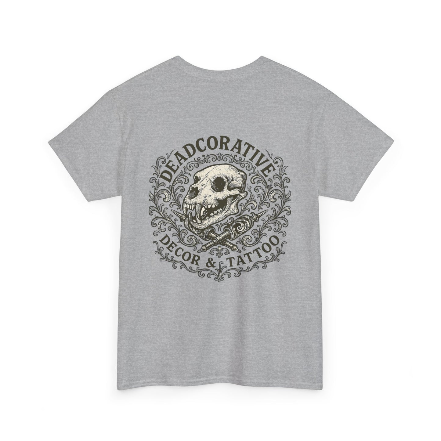 DeadCorative Logo Tee — “Deadcorative Decor & Tattoo” Graphic T-Shirt