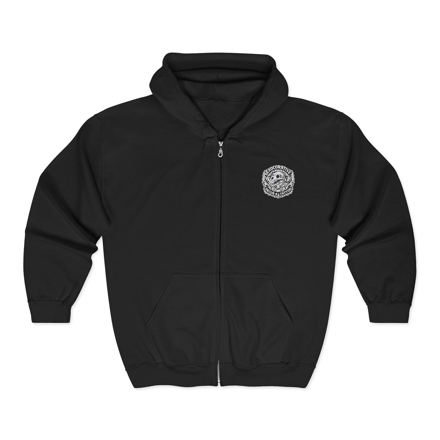 ‘Support Your Local Tattoo Artist’ Full-Zip Jacket - Deadcorative Graphic Full-Zip Jacket