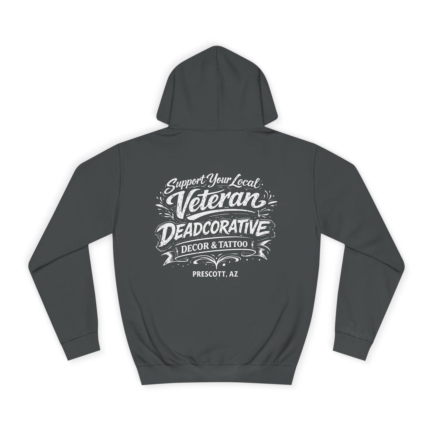 'Support Your Local Veteran' Graphic Hoodie – Deadcorative Graphic Pullover