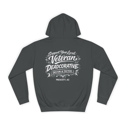 'Support Your Local Veteran' Graphic Hoodie – Deadcorative Graphic Pullover